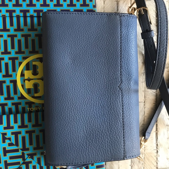 TORY BURCH Wallis Blue Leather Harper Cros… - Picture 12 of 12